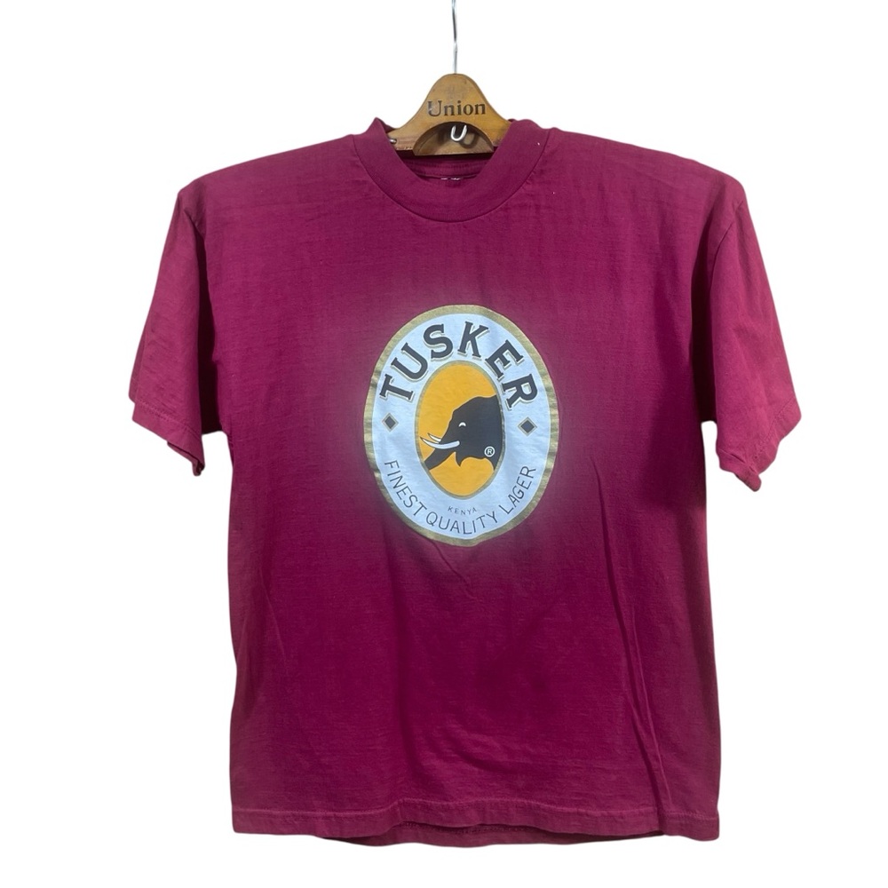Vintage Tusker Lager Men’s/ Unisex Graphic Short Sleeve T-Shirt Size NO TAG